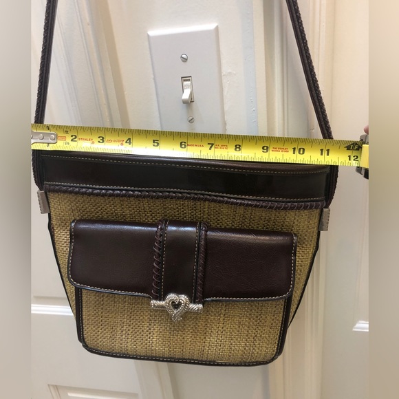 New! Super cute. Organize yourself w/this Pretty, Burlap, Silver, Brown NWOT - Picture 2 of 16